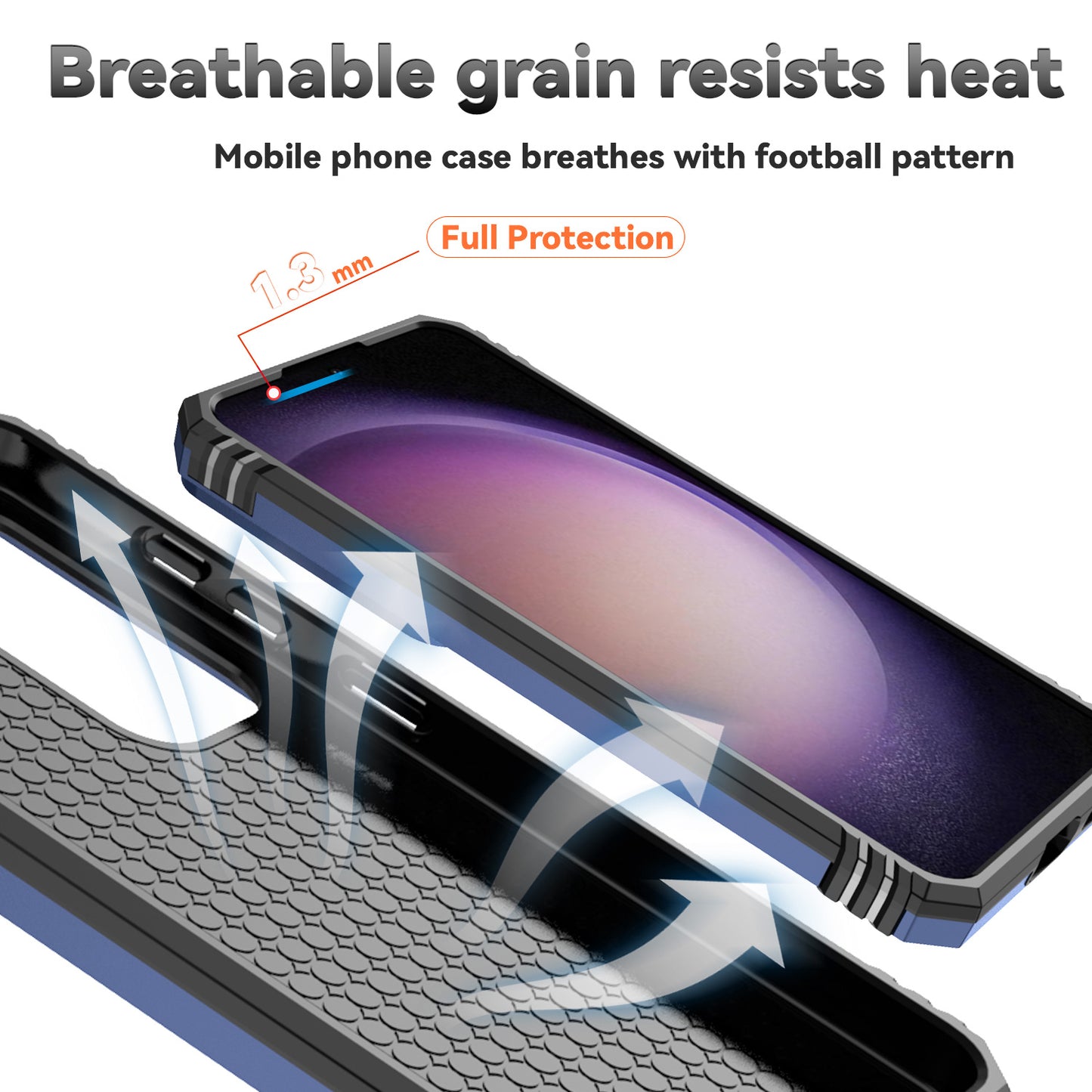 For Samsung Galaxy S24 Case with Camera Slide Protector Kickstand PC+TPU Phone Cover - Blue