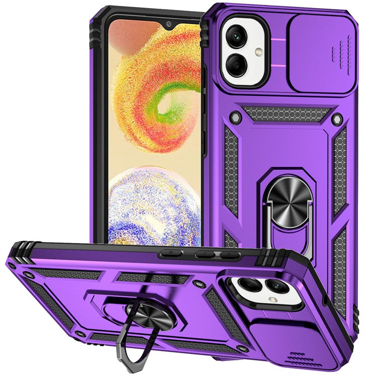 For Samsung Galaxy A05 4G Camera Protection Case PC+TPU Military Grade Phone Cover - Purple