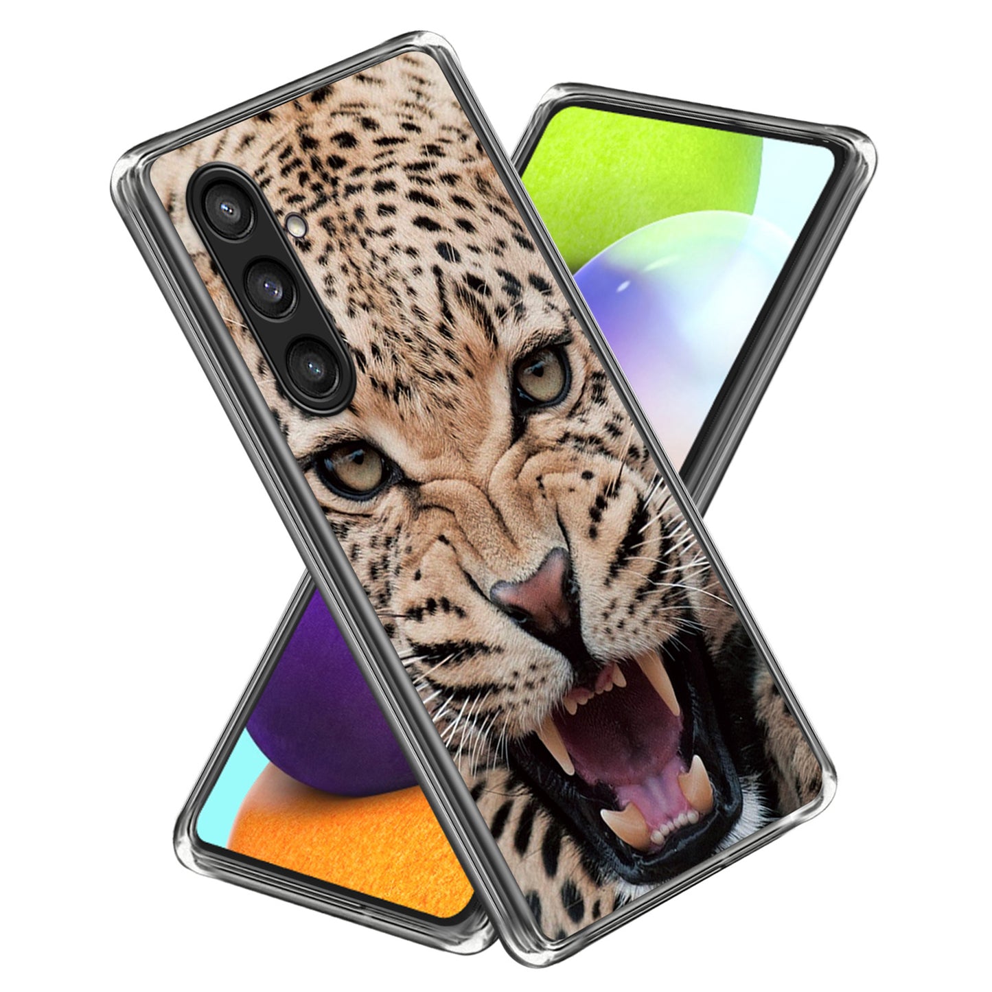 For Samsung Galaxy S24 Case Pattern Flexible TPU Phone Back Cover Shell - Leopard