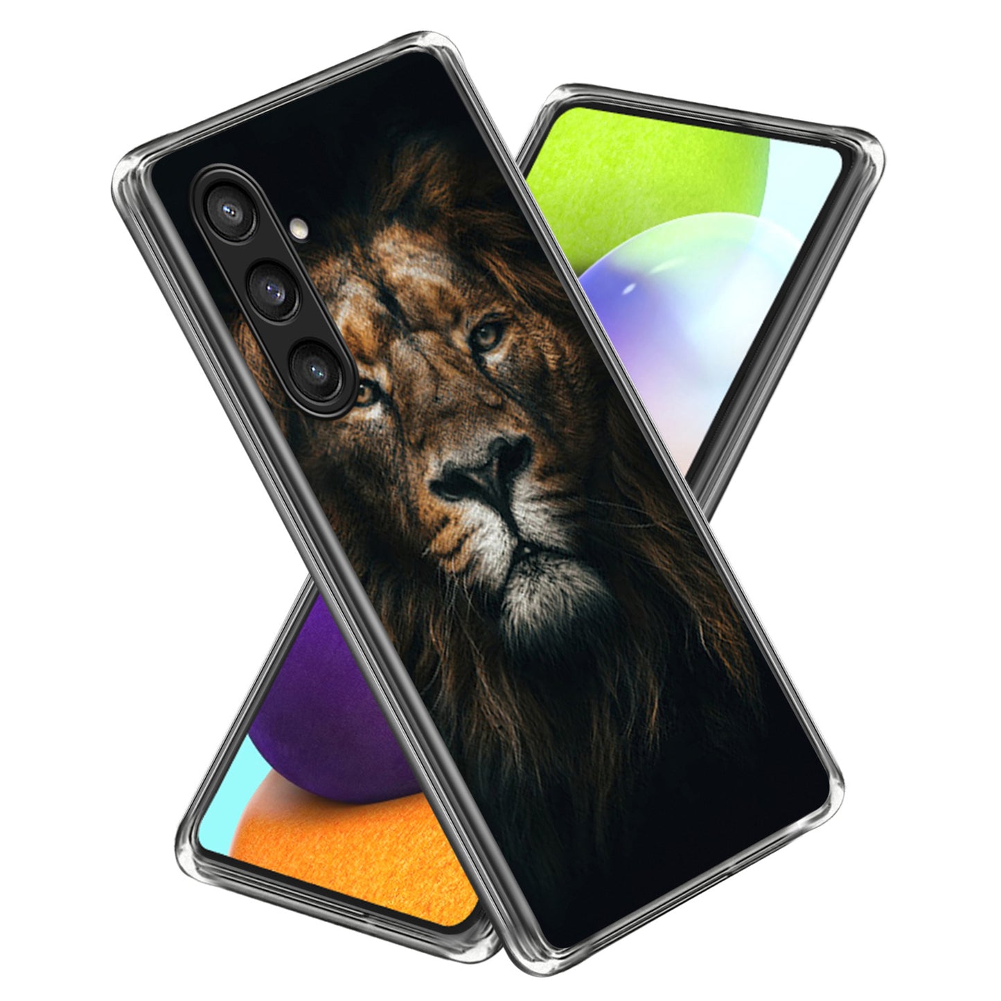 For Samsung Galaxy S24+ TPU Case Slim Fashion Pattern Protective Phone Cover - Lion