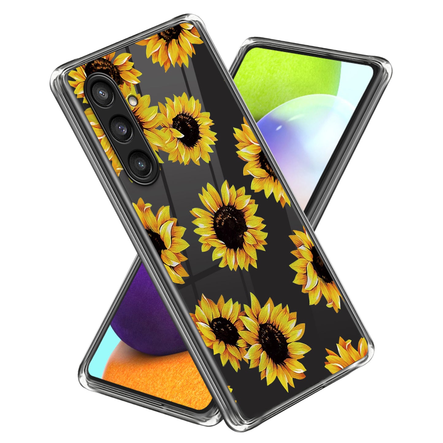 For Samsung Galaxy S24+ TPU Case Slim Fashion Pattern Protective Phone Cover - Sunflowers