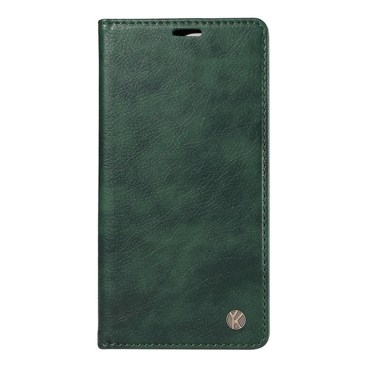 YIKATU YK-006 For Oppo Reno11 5G (Global) Cell Phone Case Litchi Texture PU Leather Stand Wallet Cover - Green
