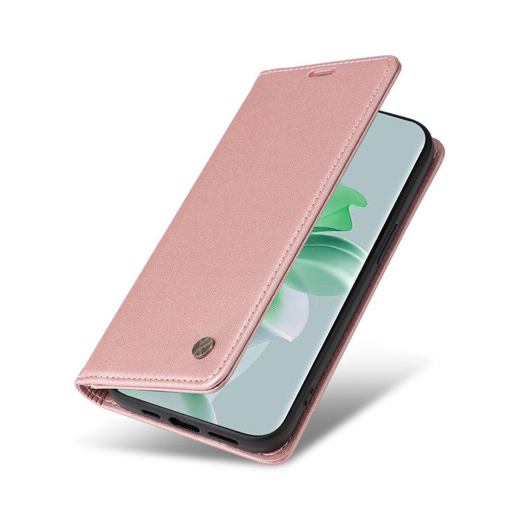 YIKATU YK-001 For Oppo Reno11 5G (Global) Leather Case Wallet Cover Magnetic Closing - Rose Gold