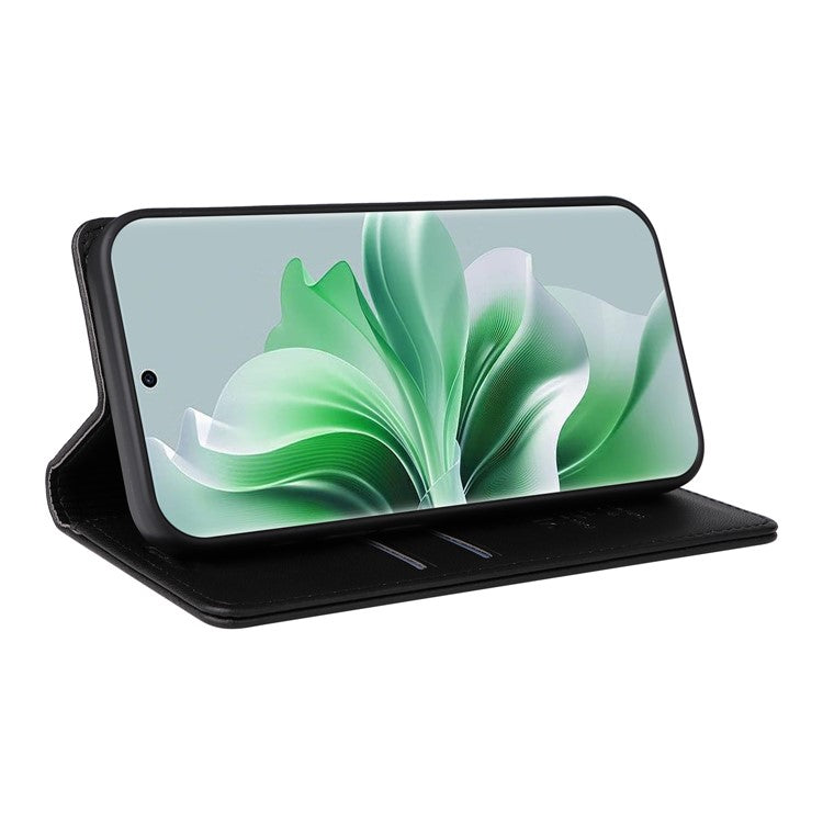 YIKATU YK-001 For Oppo Reno11 5G (Global) Leather Case Wallet Cover Magnetic Closing - Black
