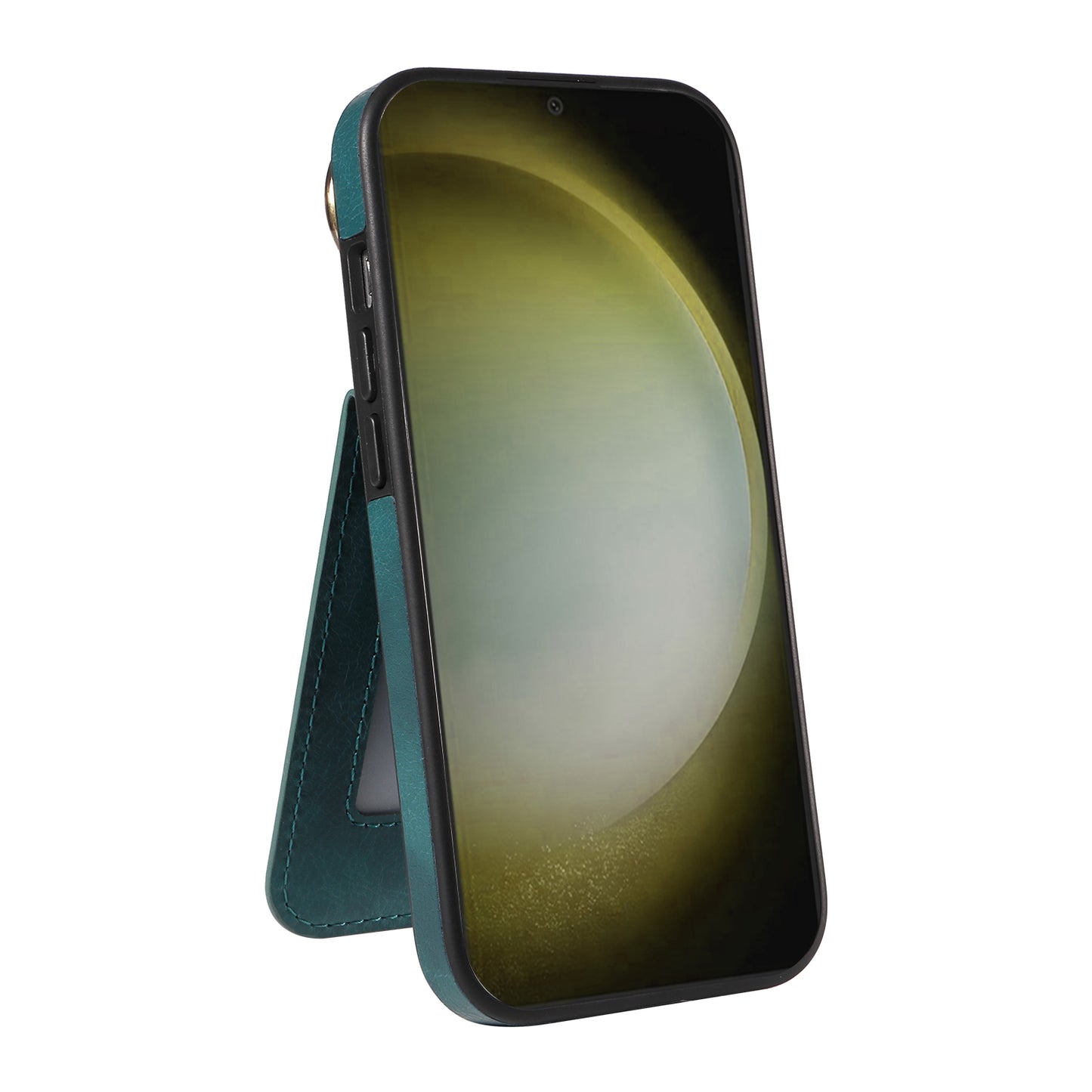 004 PU Leather+TPU Cover for Samsung Galaxy S24+ Case Vertical Flip Litchi Texture Phone Cover - Green