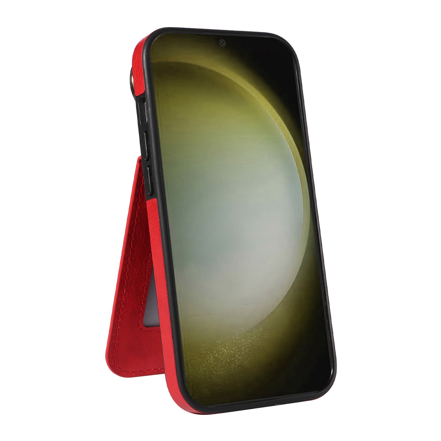 004 PU Leather+TPU Cover for Samsung Galaxy S24+ Case Vertical Flip Litchi Texture Phone Cover - Red