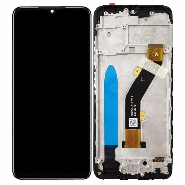 For Infinix Hot 30i Grade C LCD Screen and Digitizer Assembly + Frame Replacement Part (Without Logo)