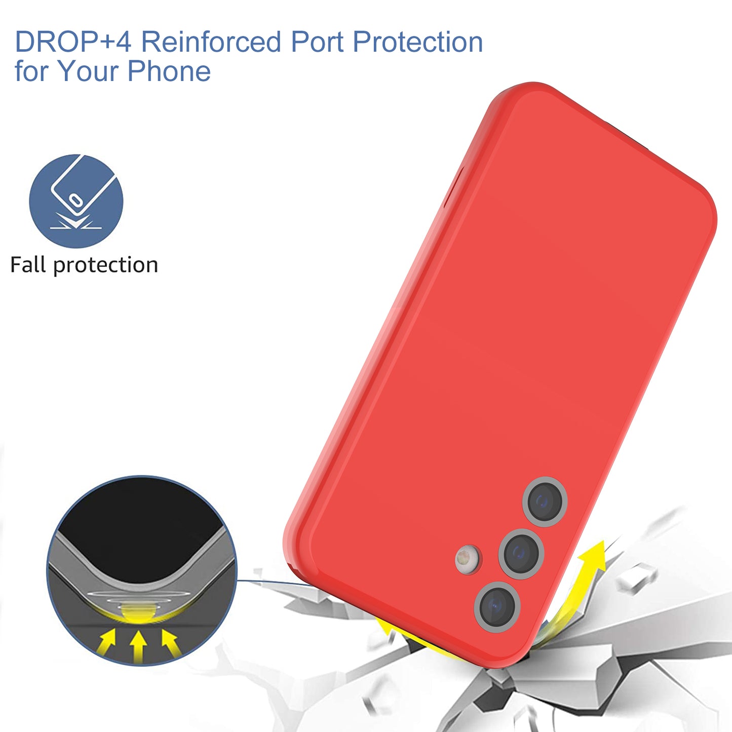 GW03 For Samsung Galaxy S24+ Case Rubberized TPU + PC Phone Back Cover - Red
