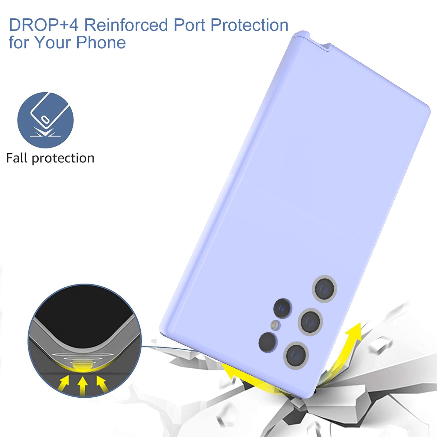 GW03 For Samsung Galaxy S24 Ultra Cell Phone Case Anti-fingerprint Rubberized TPU + PC Cover - Light Purple