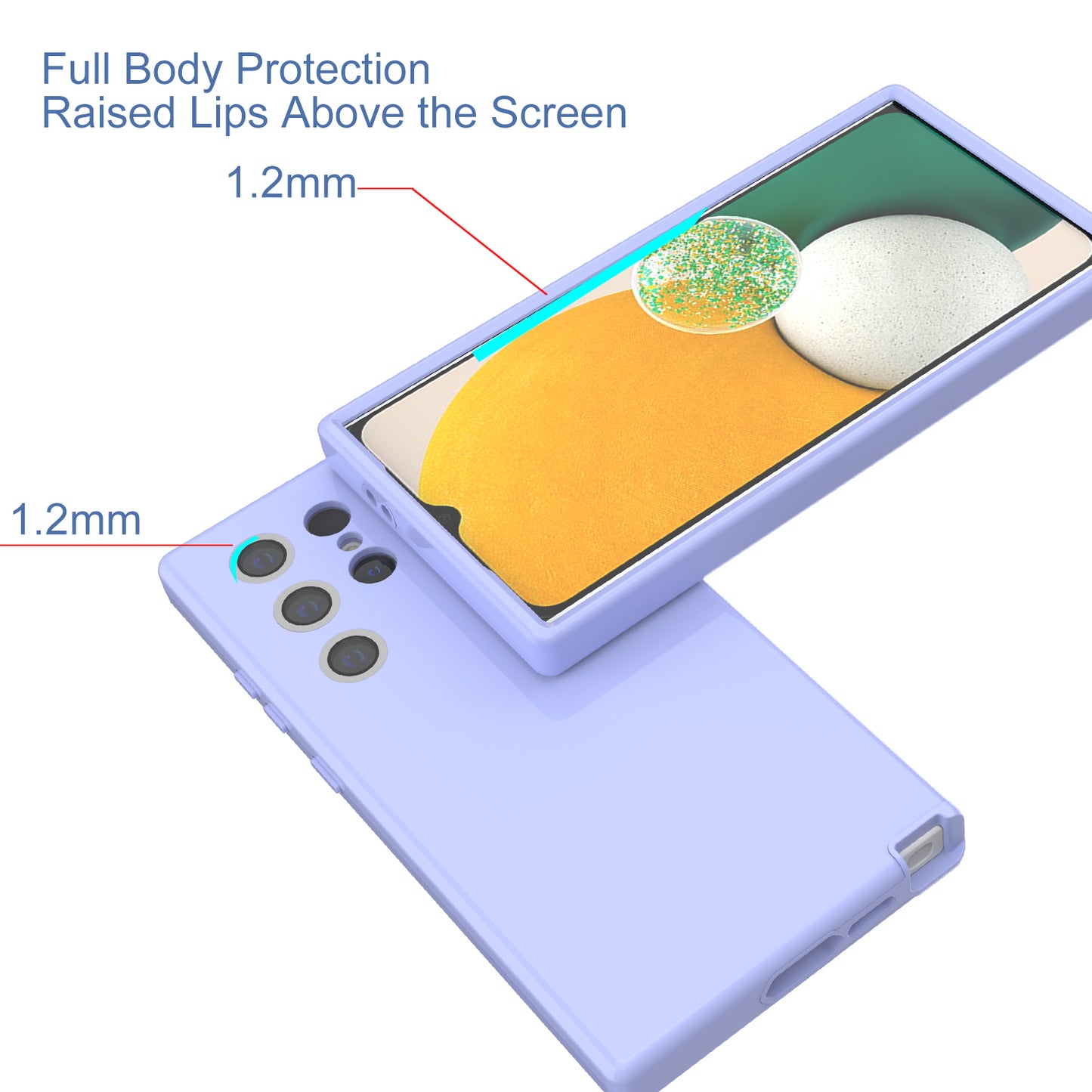GW03 For Samsung Galaxy S24 Ultra Cell Phone Case Anti-fingerprint Rubberized TPU + PC Cover - Light Purple