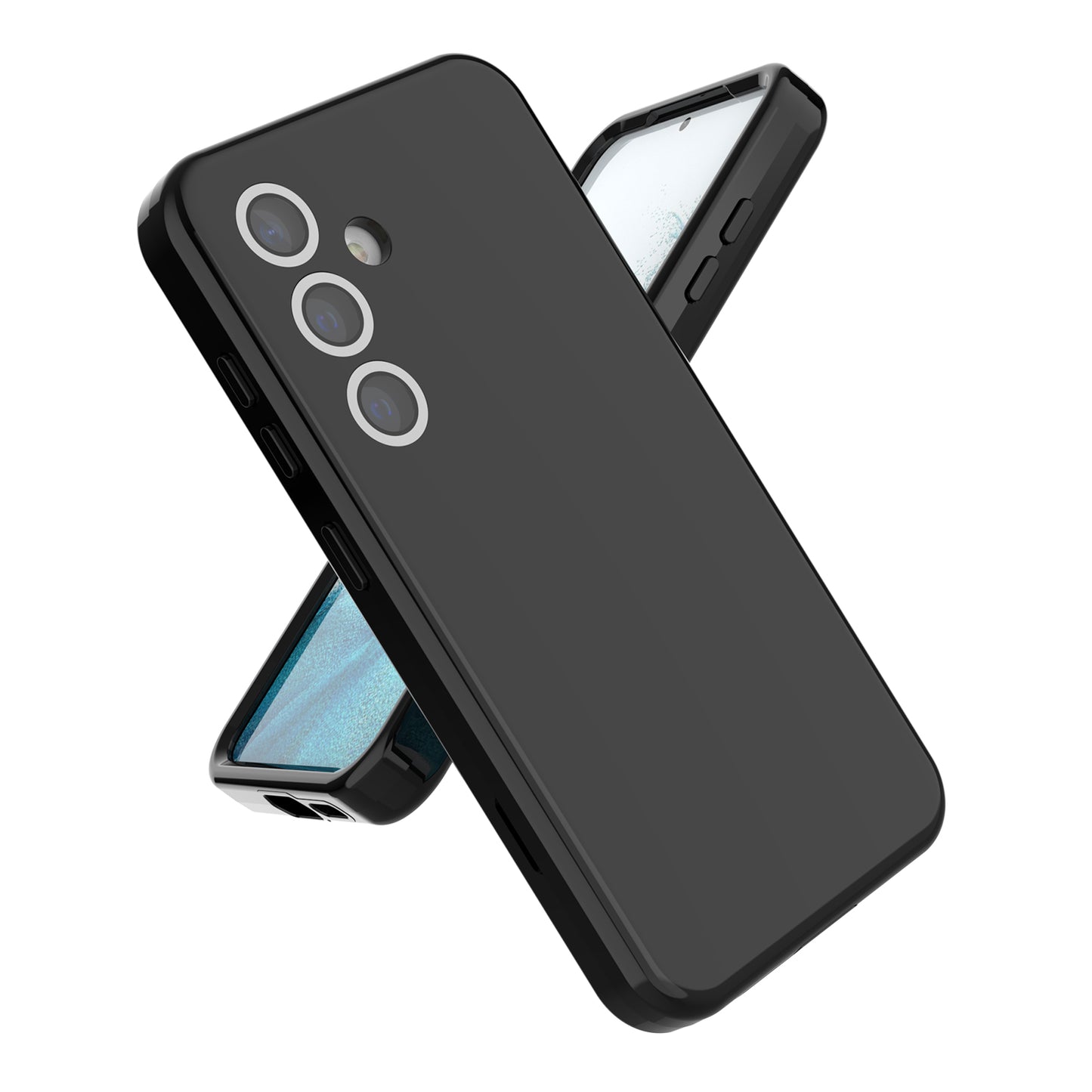 GW03 For Samsung Galaxy S24 Case Shockproof TPU + PC Anti-fingerprint Phone Shell - Black