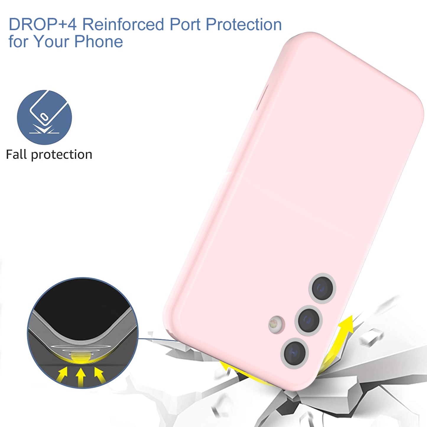 GW03 For Samsung Galaxy S24 Case Shockproof TPU + PC Anti-fingerprint Phone Shell - Rose Gold