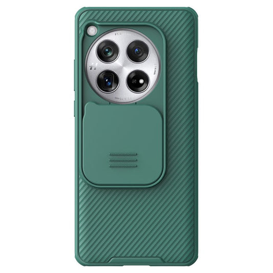 NILLKIN CamShield Pro Series For OnePlus 12 5G Case Slim Shockproof Phone Cover with Slide Camera Lid - Green