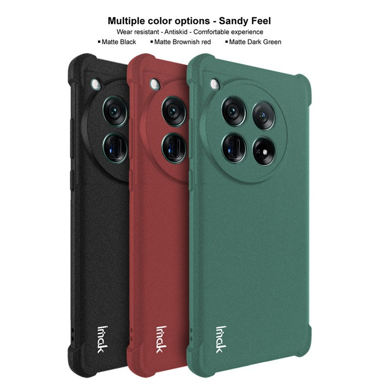 IMAK For OnePlus 12 5G Matte TPU Case Phone Cover Drop-proof Protection - Red