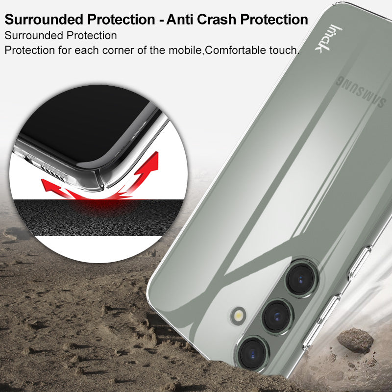 IMAK Crystal Case II Pro for Samsung Galaxy S24+ Case Anti-drop Hard PC Clear Phone Back Shell