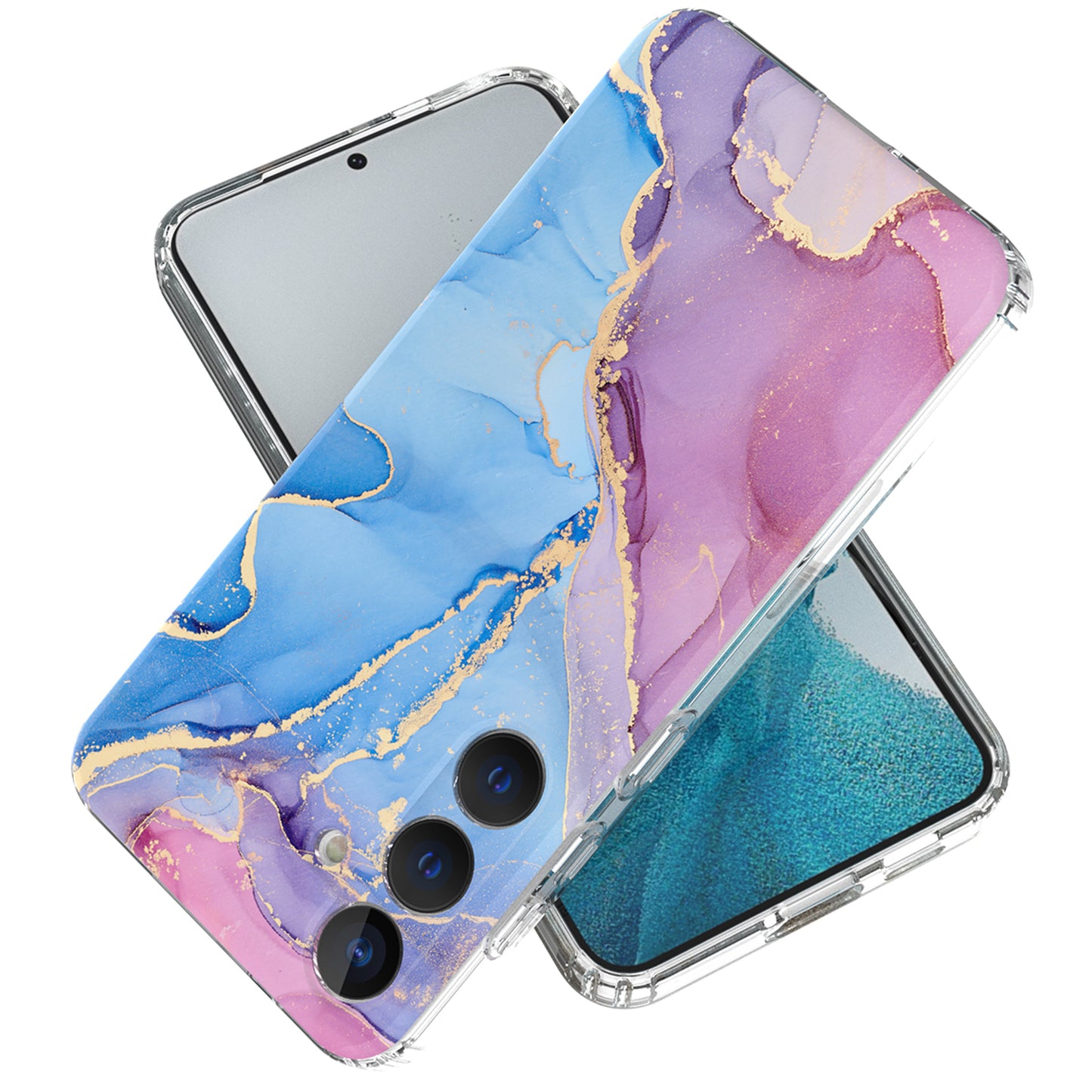 For Samsung Galaxy S24+ Phone Case GW18 Marble Pattern IMD Phone Cover - Style C