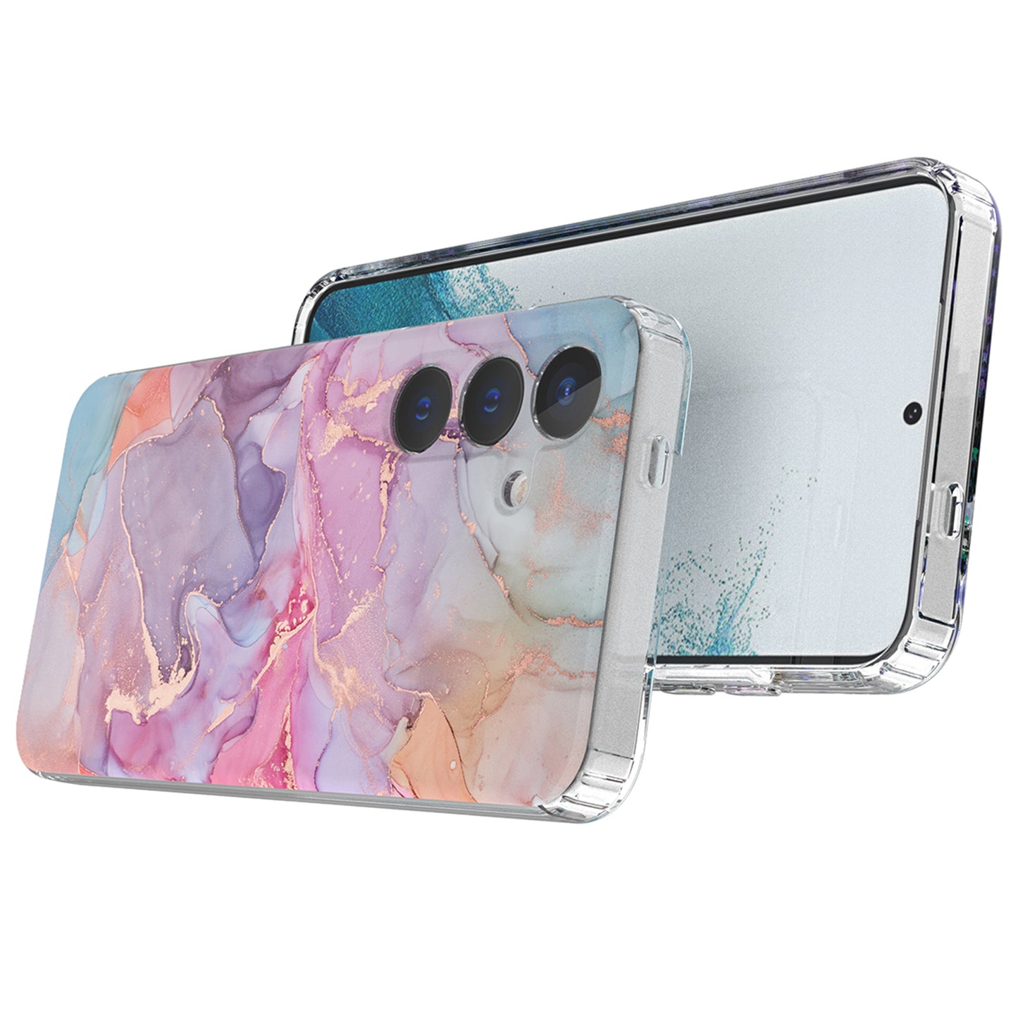 For Samsung Galaxy S24+ Phone Case GW18 Marble Pattern IMD Phone Cover - Style D