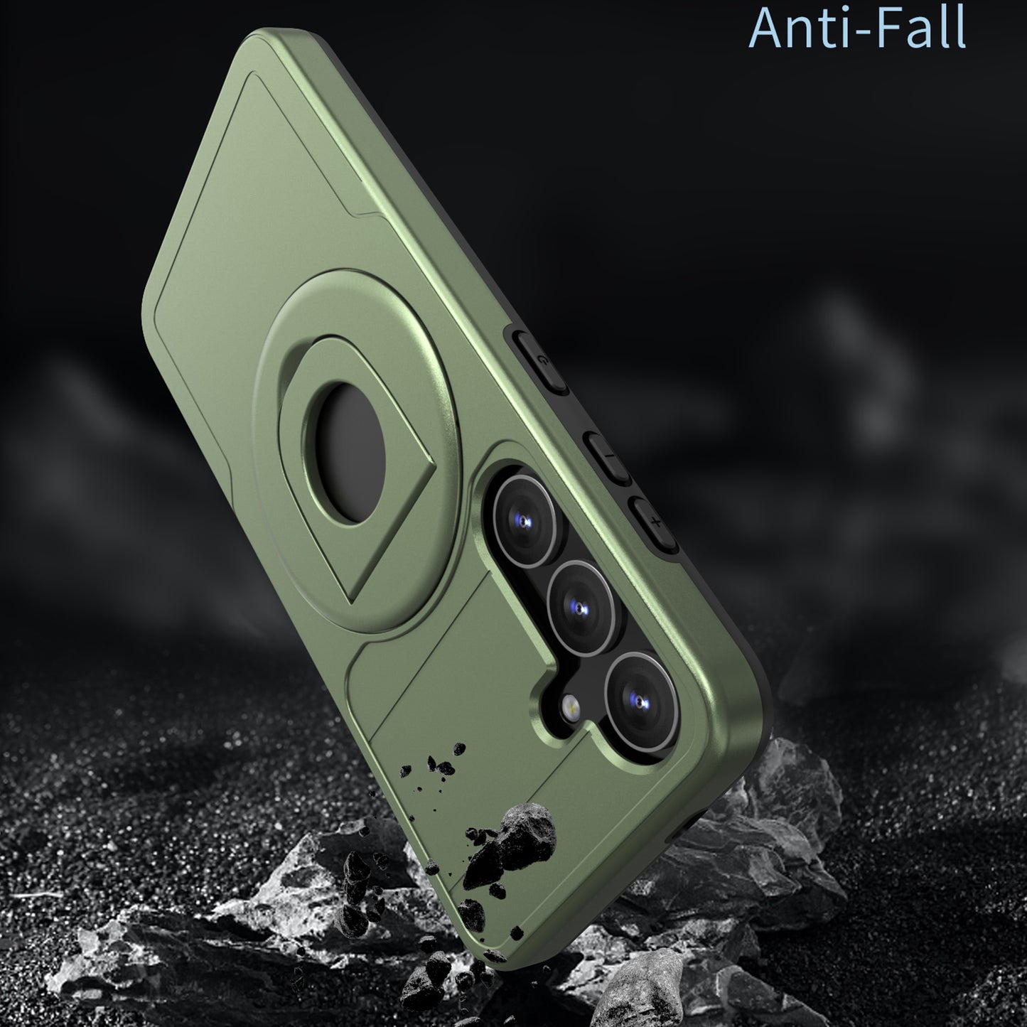 For Samsung Galaxy S24+ Phone Case Magnetic Kickstand Cover Compatible with MagSafe - Green
