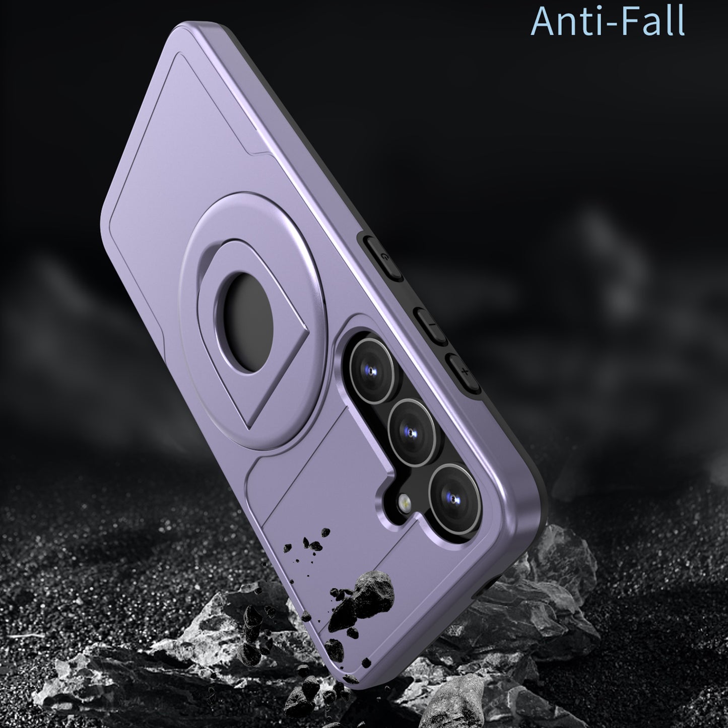 For Samsung Galaxy S24+ Phone Case Magnetic Kickstand Cover Compatible with MagSafe - Purple