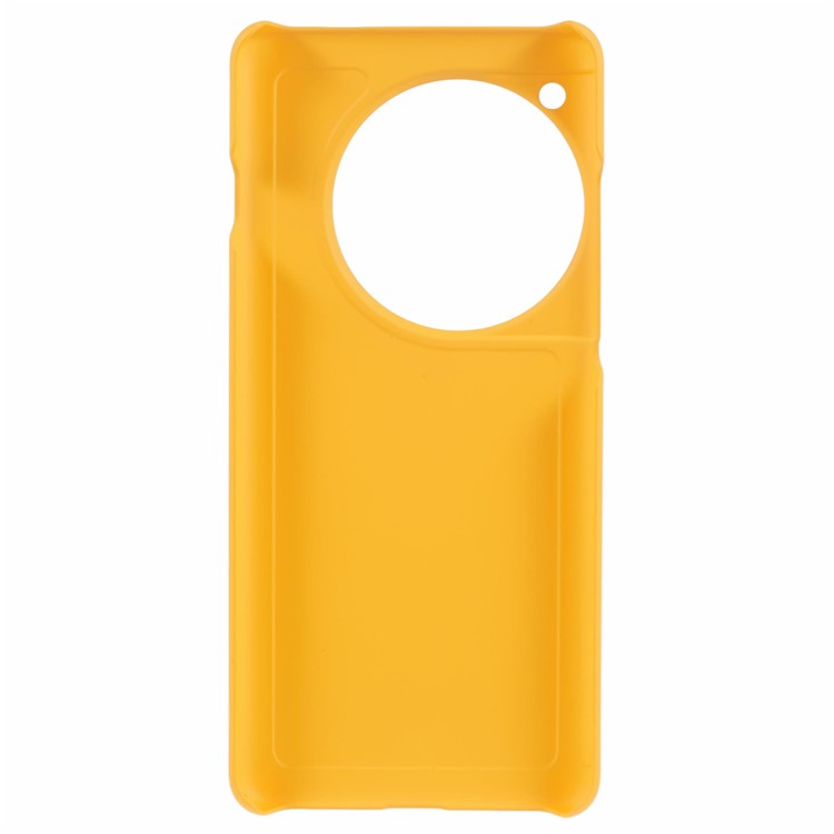 For OnePlus 12 5G Hard PC Case Anti-fingerprint Rubberized Phone Shell - Yellow