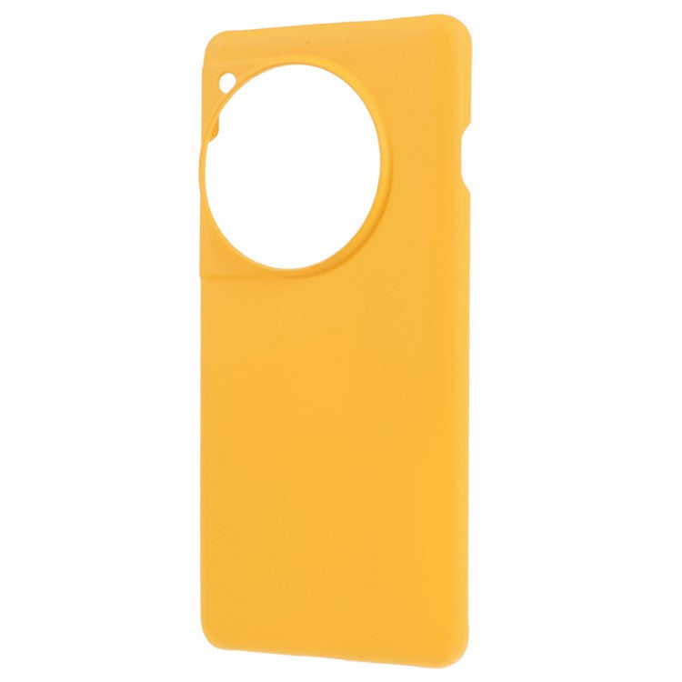 For OnePlus 12 5G Hard PC Case Anti-fingerprint Rubberized Phone Shell - Yellow