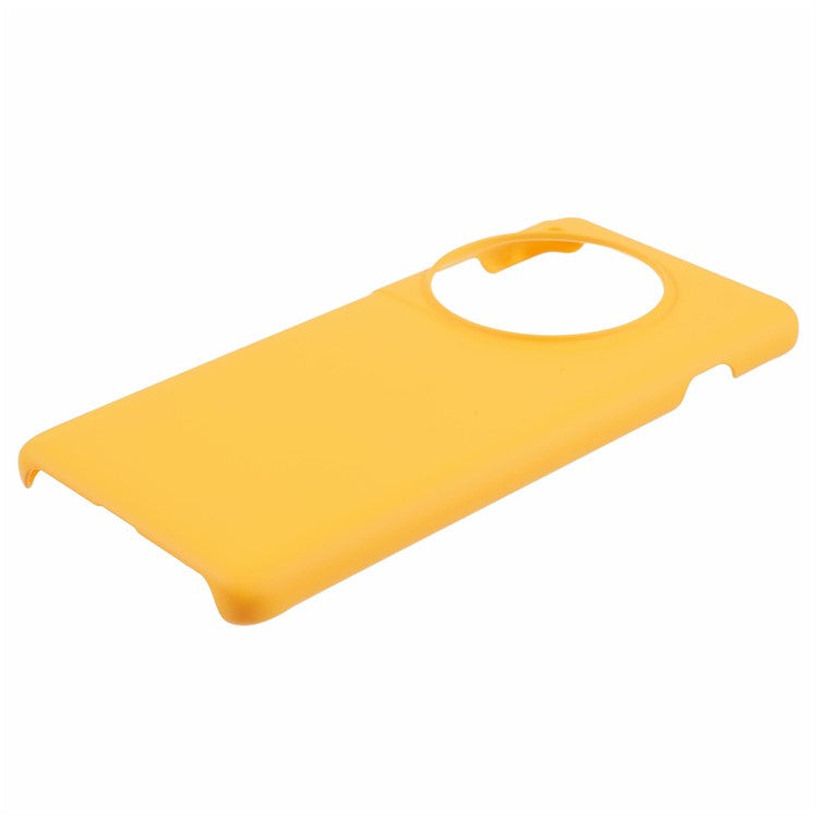 For OnePlus 12 5G Hard PC Case Anti-fingerprint Rubberized Phone Shell - Yellow