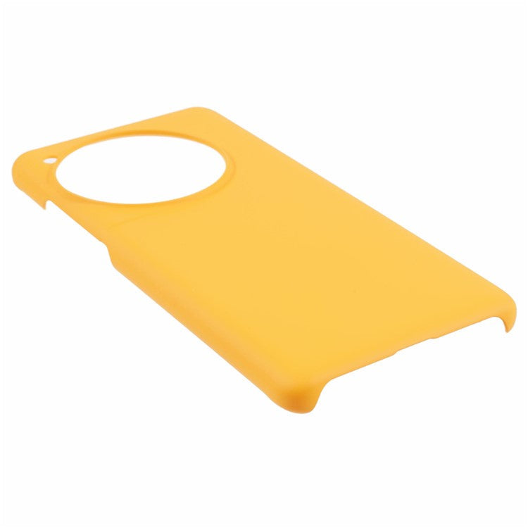For OnePlus 12 5G Hard PC Case Anti-fingerprint Rubberized Phone Shell - Yellow