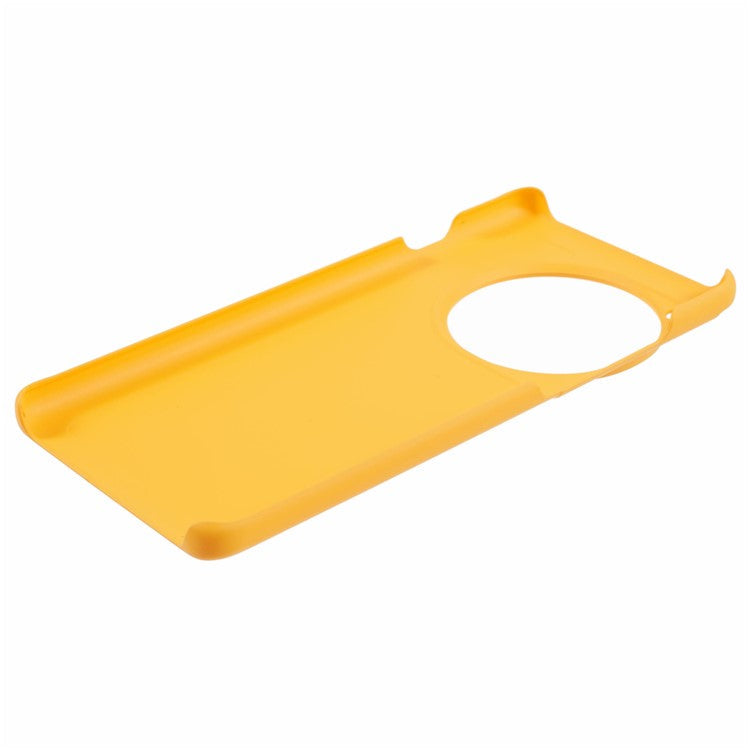 For OnePlus 12 5G Hard PC Case Anti-fingerprint Rubberized Phone Shell - Yellow