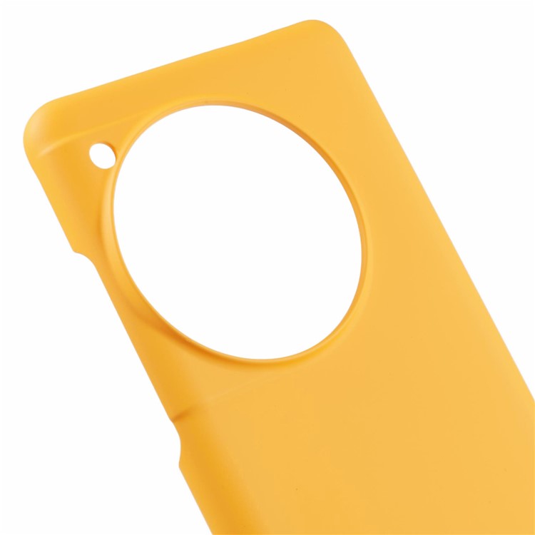 For OnePlus 12 5G Hard PC Case Anti-fingerprint Rubberized Phone Shell - Yellow