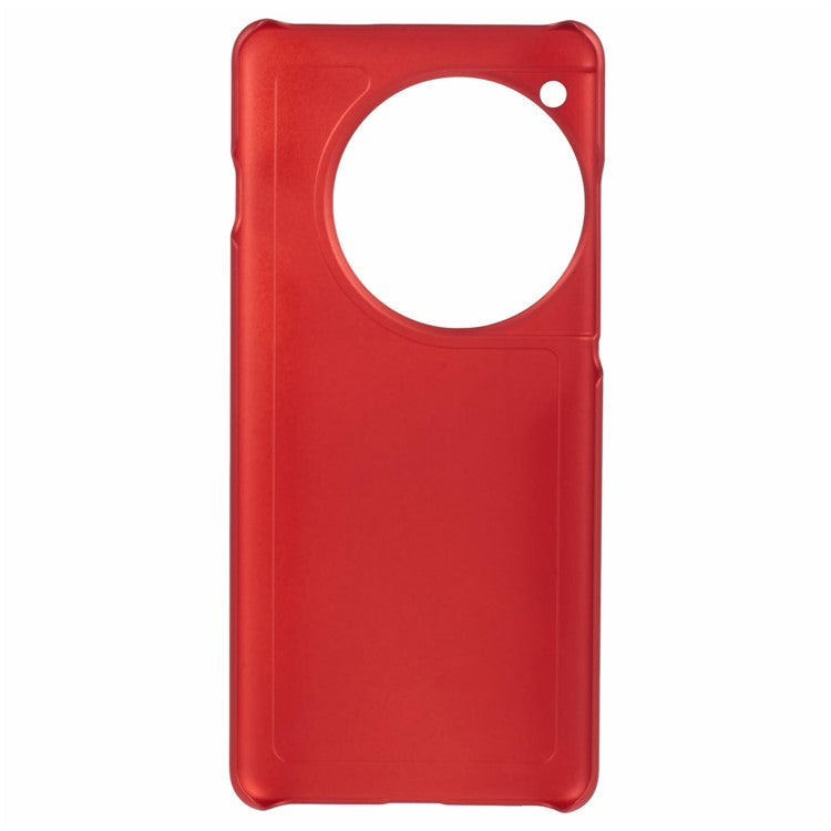For OnePlus 12 5G Hard PC Case Anti-fingerprint Rubberized Phone Shell - Red