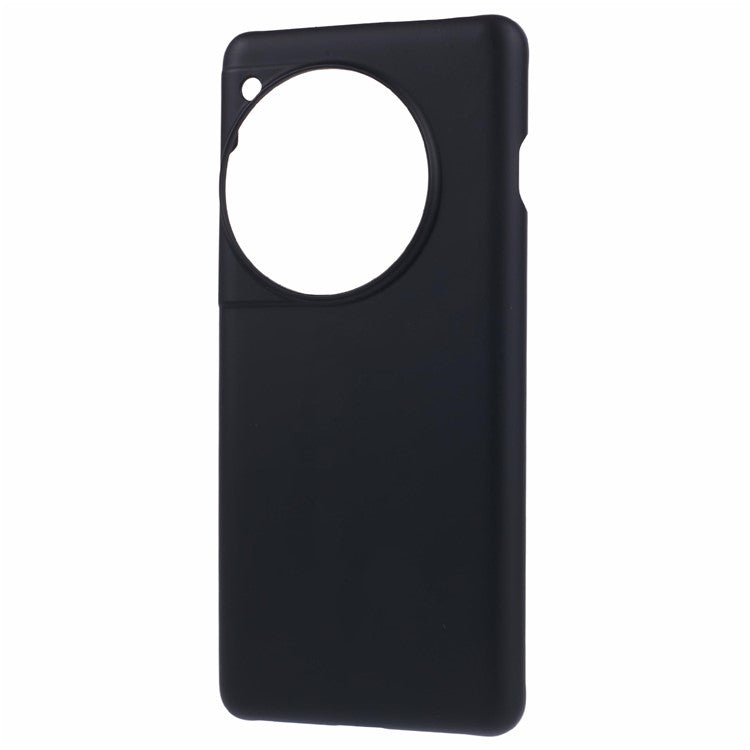 For OnePlus 12 5G Hard PC Case Anti-fingerprint Rubberized Phone Shell - Black