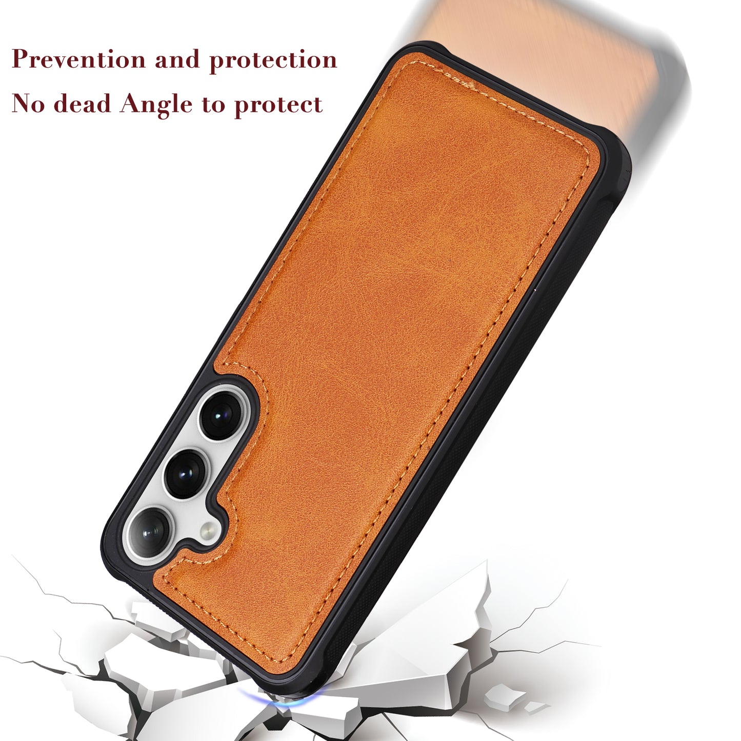 KT Leather Series-4 For Samsung Galaxy S24 Wallet Case 2-in-1 Detachable Flip Stand Phone Cover - Black