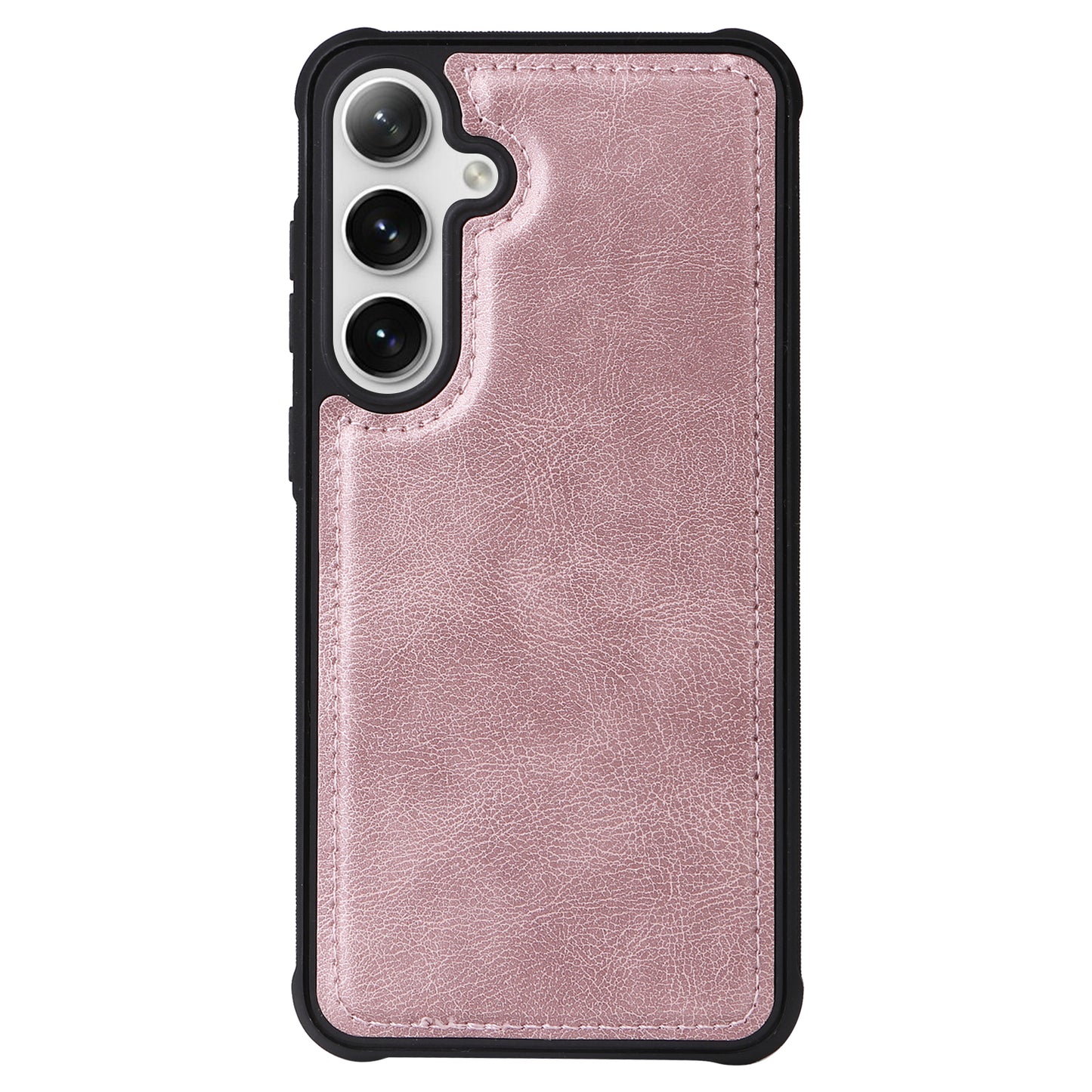 KT Multi-functional Series-4 for Samsung Galaxy S24+ Case Detachable 2-in-1 PU Leather Phone Cover - Rose Gold