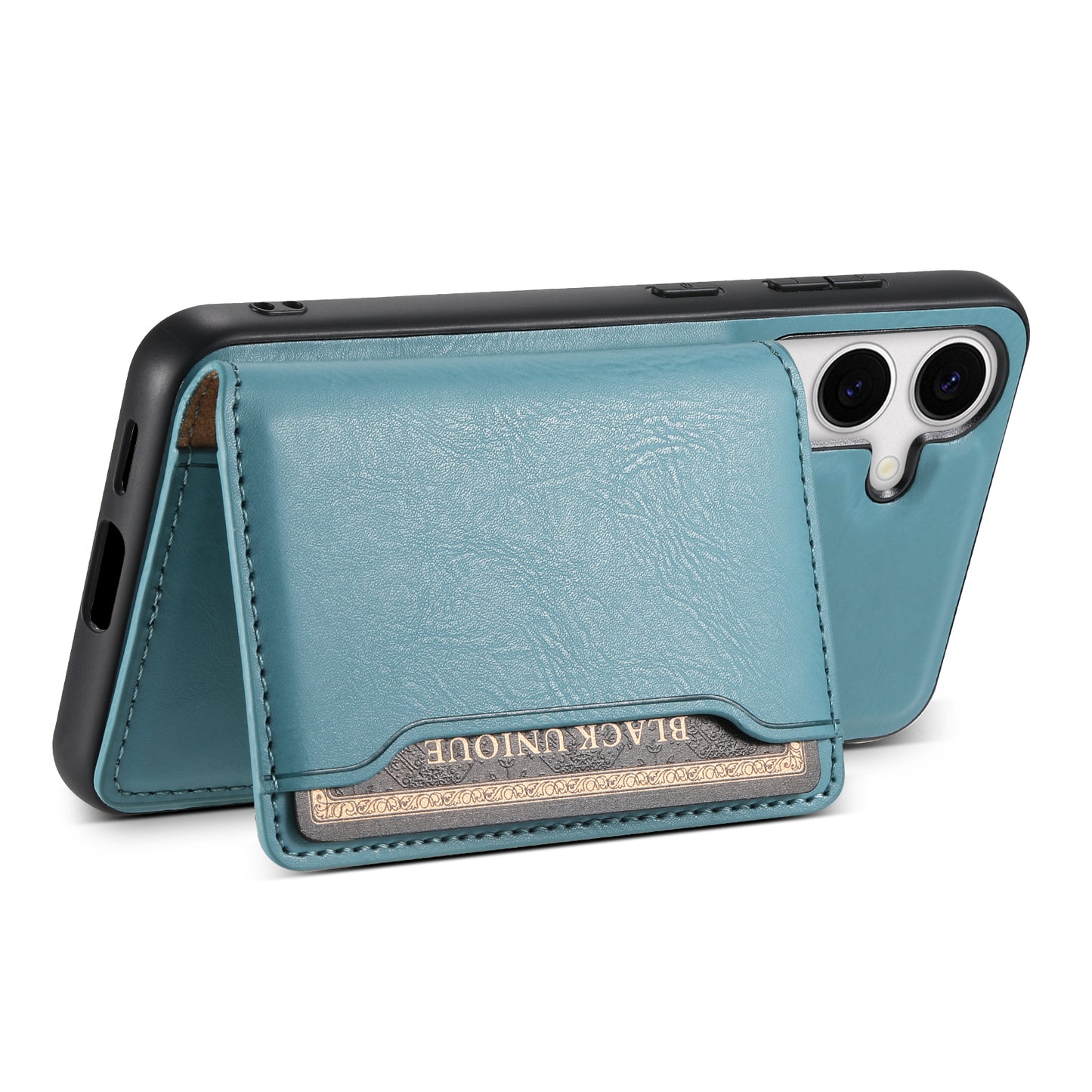 DENIOR For Samsung Galaxy S24+ Phone Case Magnetic Protection Cover Detachable Card Bag - Blue