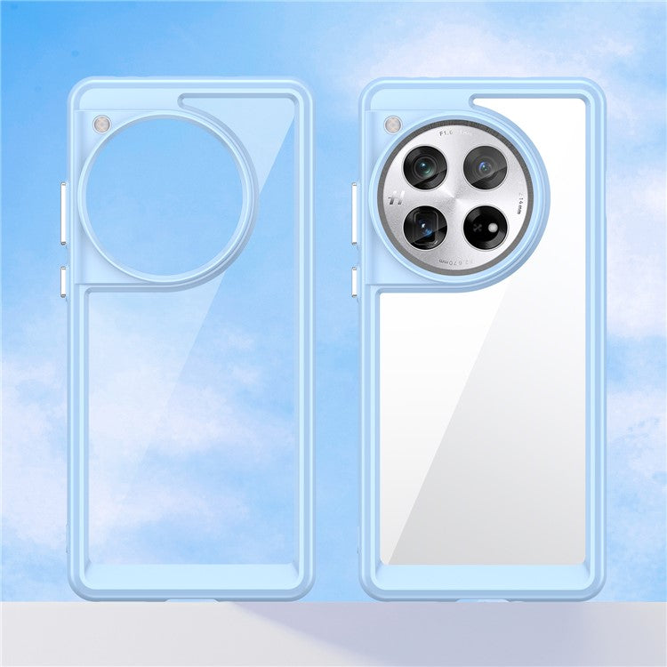 For OnePlus 12 5G Case Slim-Fit TPU+Acrylic Shockproof Phone Guard Cover - Blue