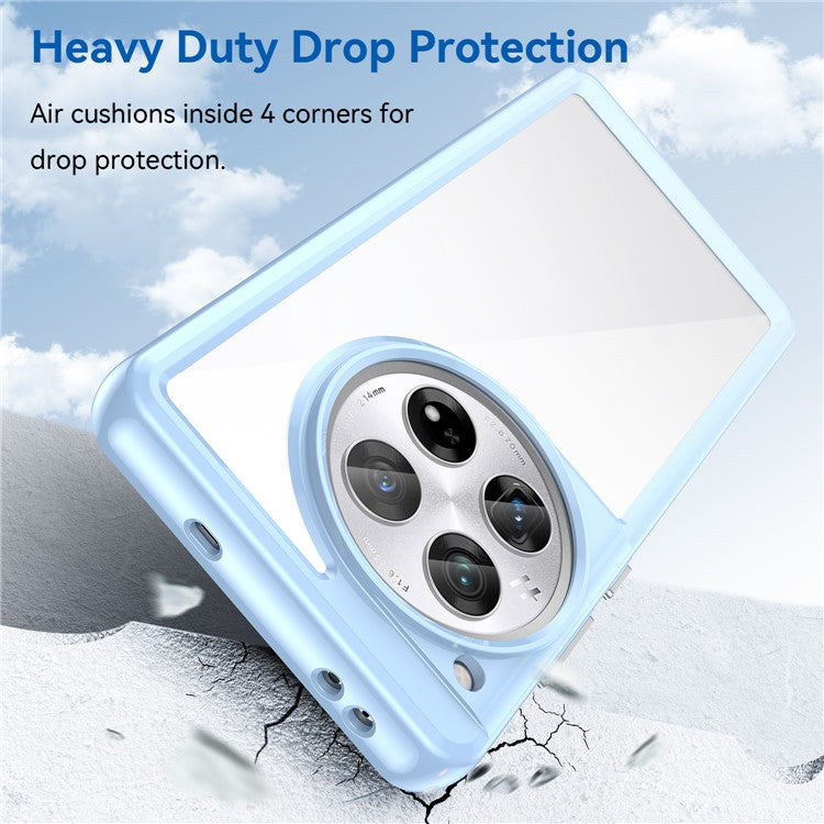 For OnePlus 12 5G Case Slim-Fit TPU+Acrylic Shockproof Phone Guard Cover - Blue