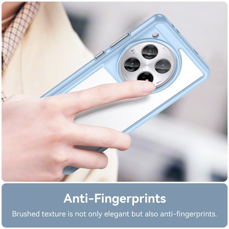 For OnePlus 12 5G Case Slim-Fit TPU+Acrylic Shockproof Phone Guard Cover - Blue