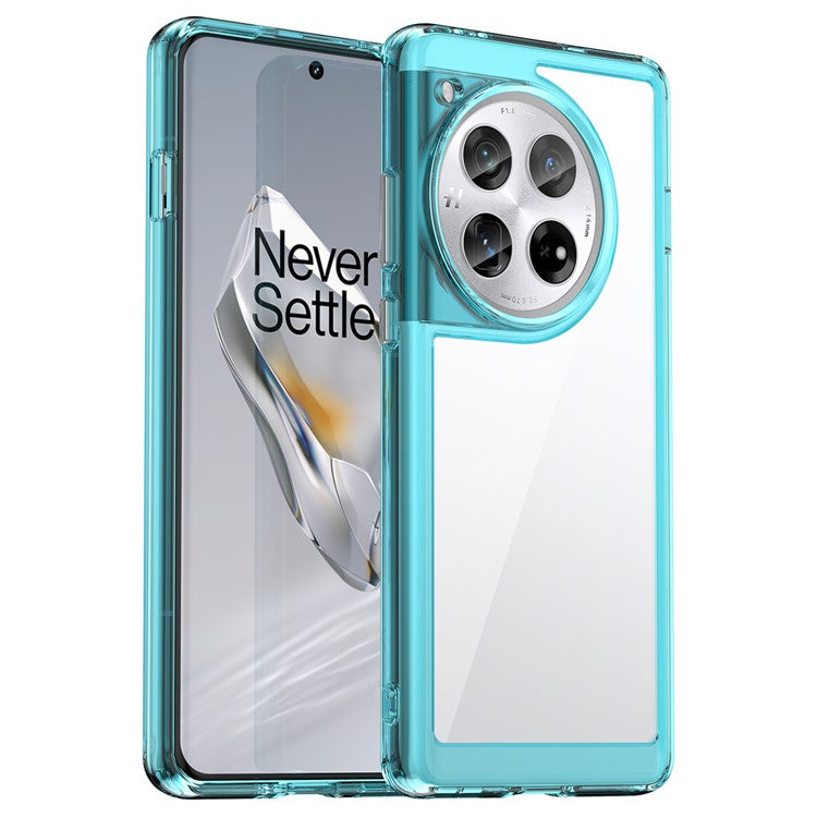 For OnePlus 12 5G Case Slim-Fit TPU+Acrylic Shockproof Phone Guard Cover - Transparent Blue