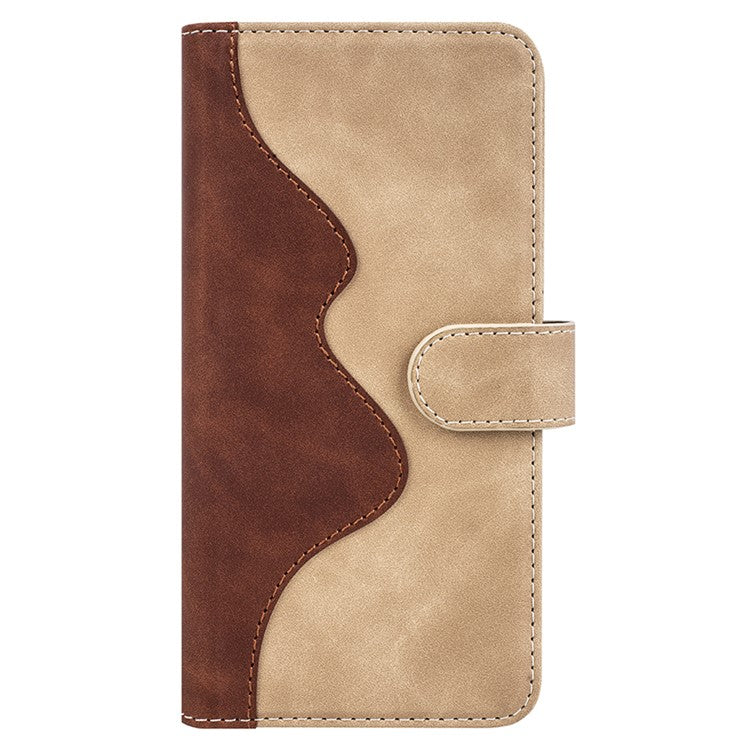 For OnePlus 12 5G Wallet PU Leather Case Color Splicing Phone Cover - Yellow