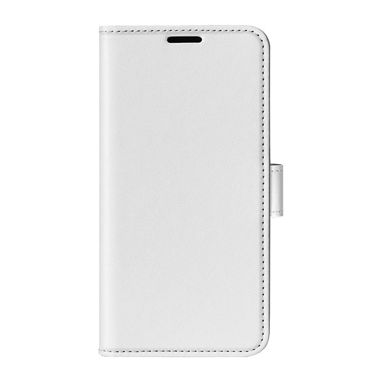 For OnePlus 12 5G PU Leather Case Magnetic Closure Phone Cover Crazy Horse Texture - White