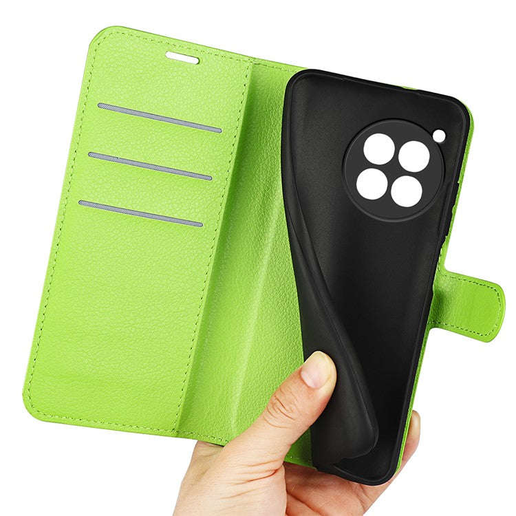 For OnePlus 12 5G Phone Case Flip Wallet Shockproof PU Leather Stand Cover - Green