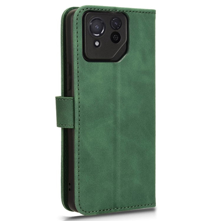 For Asus ROG Phone 8 5G / Phone 8 Pro 5G Case PU Leather Card Holder Cover with Magnetic Closure - Green