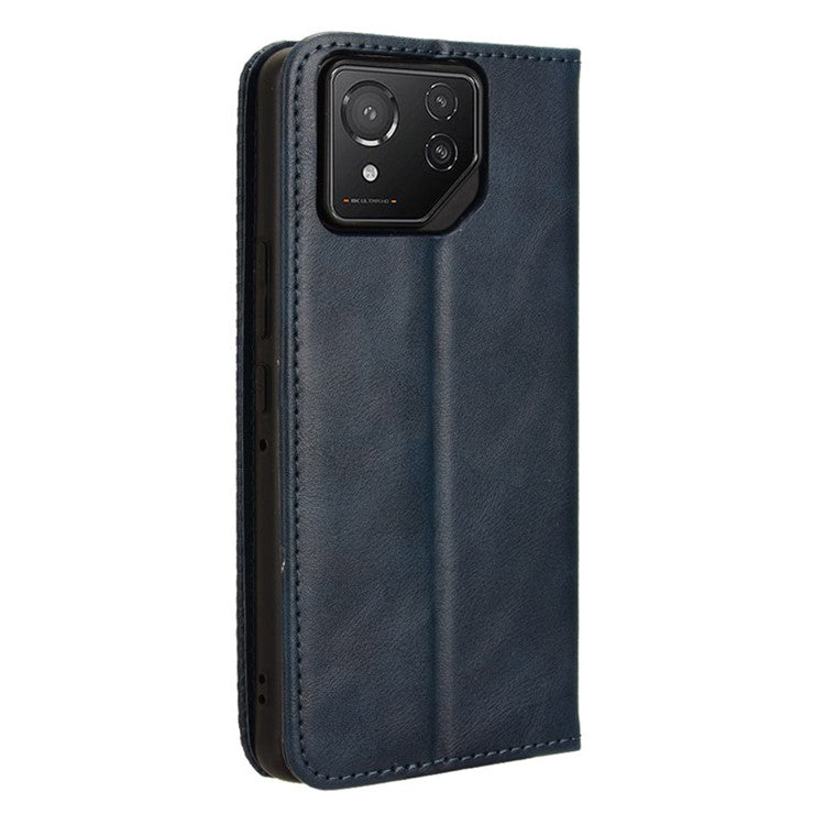 For Asus ROG Phone 8 Pro 5G / 8 5G Case Magnetic Closing Wallet Leather Phone Cover - Blue
