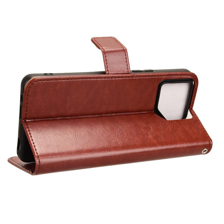 For Asus ROG Phone 8 Pro 5G / 8 5G Wallet Case Crazy Horse Texture PU Leather Phone Protector - Brown