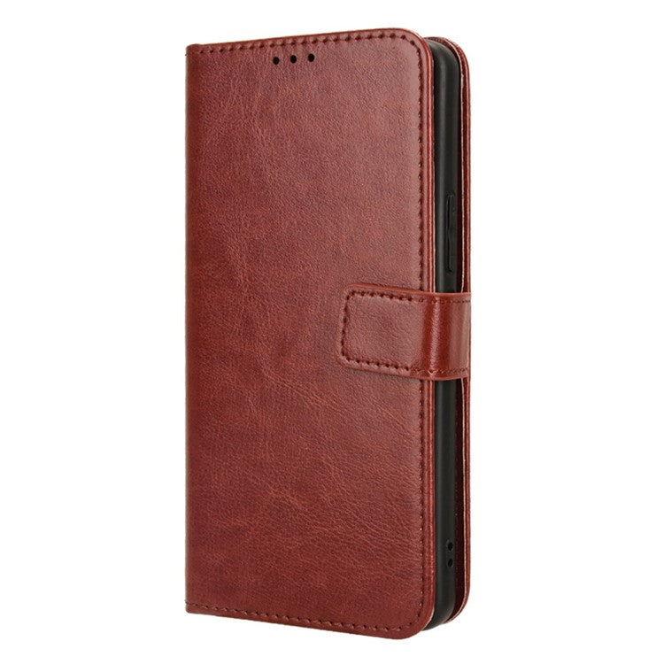 For Asus ROG Phone 8 Pro 5G / 8 5G Wallet Case Crazy Horse Texture PU Leather Phone Protector - Brown