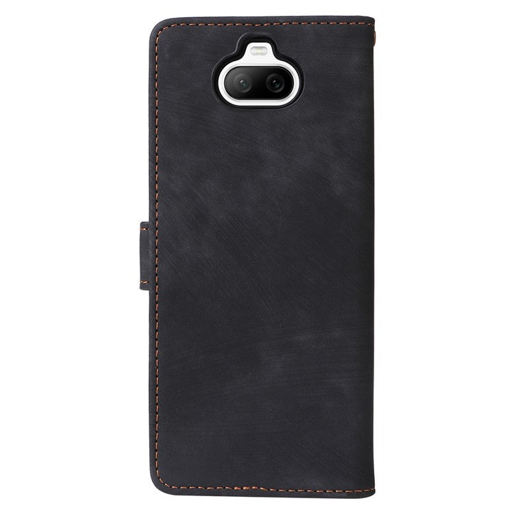 For Sony Xperia 8 Case RFID Blocking PU Leather Phone Cover with Wallet - Black
