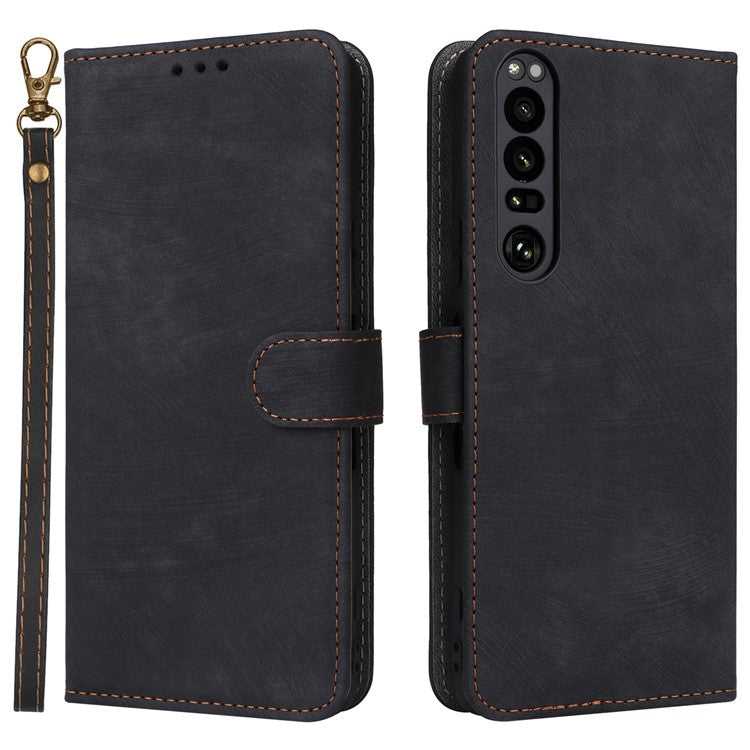 For Sony Xperia 1 III 5G Case Wallet Flip Leather Phone Cover RFID Blocking Protection - Black
