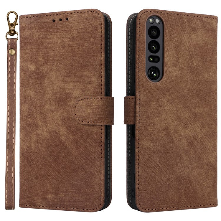 For Sony Xperia 1 III 5G Case Wallet Flip Leather Phone Cover RFID Blocking Protection - Brown