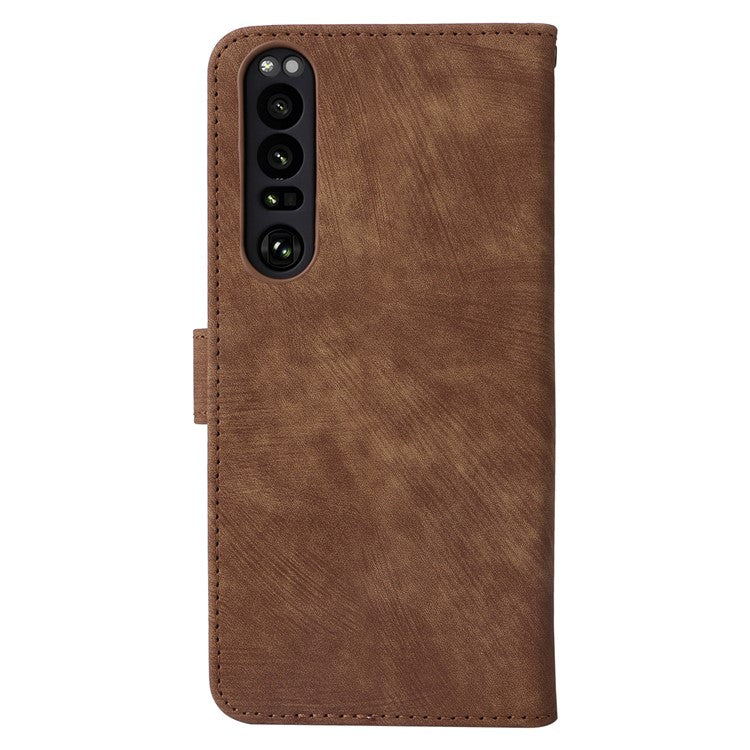 For Sony Xperia 1 III 5G Case Wallet Flip Leather Phone Cover RFID Blocking Protection - Brown
