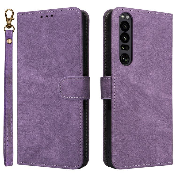 For Sony Xperia 1 III 5G Case Wallet Flip Leather Phone Cover RFID Blocking Protection - Purple